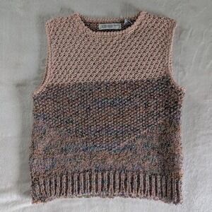 VTG Christopher Shannon Chunky Knit Sweater Vest Women's Sz M Light Academia